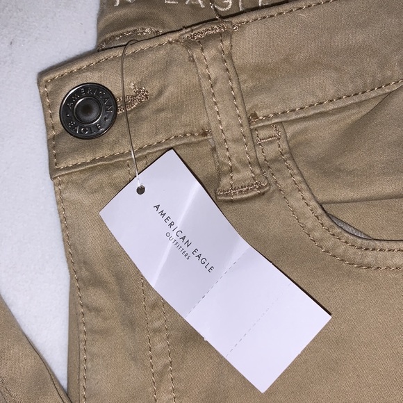 AMERICAN EAGLE hi-rise khaki jeggings - Picture 2 of 4